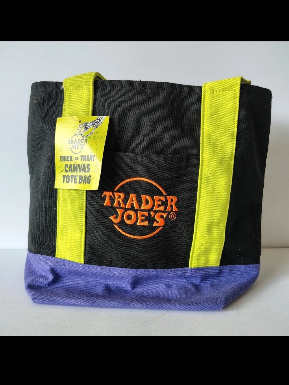 Trader Joe's Canvas Mini Tote Bag Halloween NWT